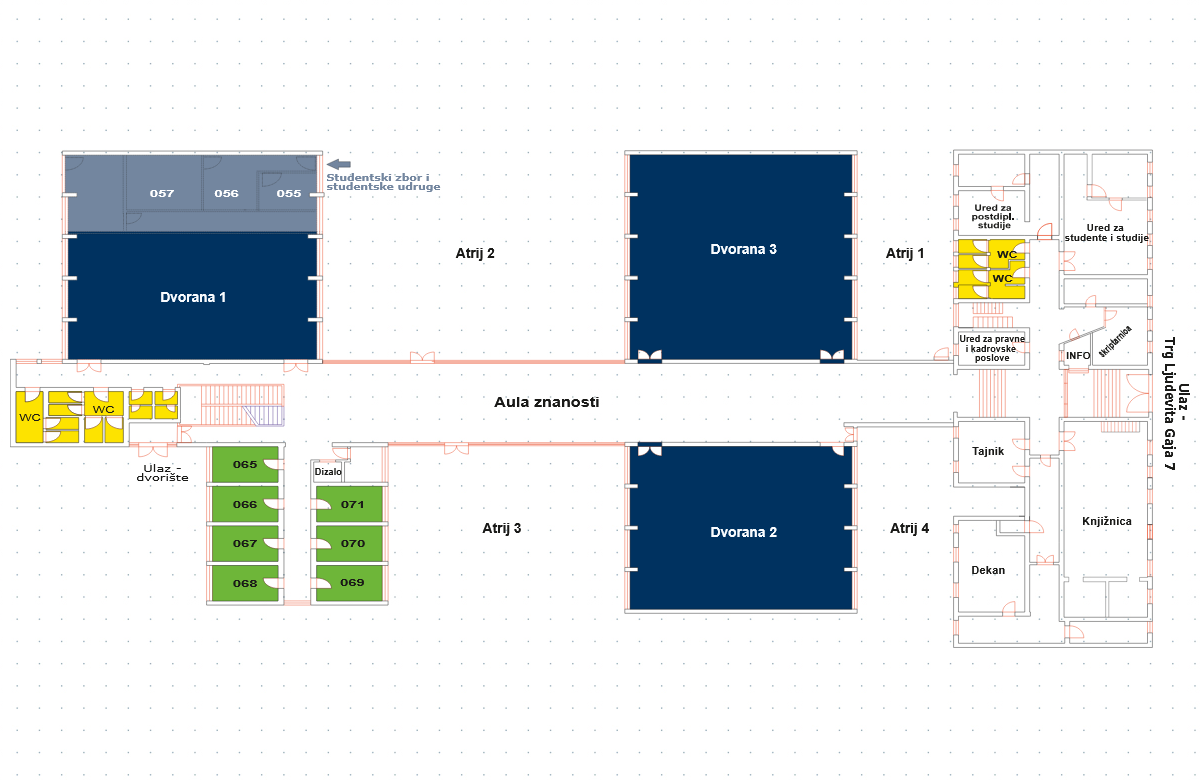 Karta predavaonica i kabineta