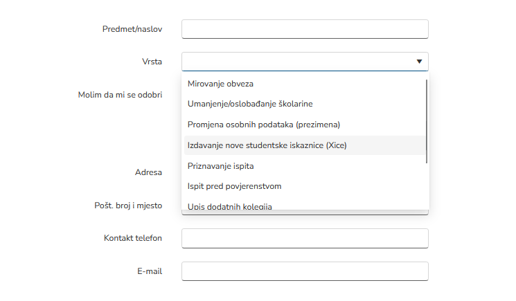 Studenti podnose zahtjeve online